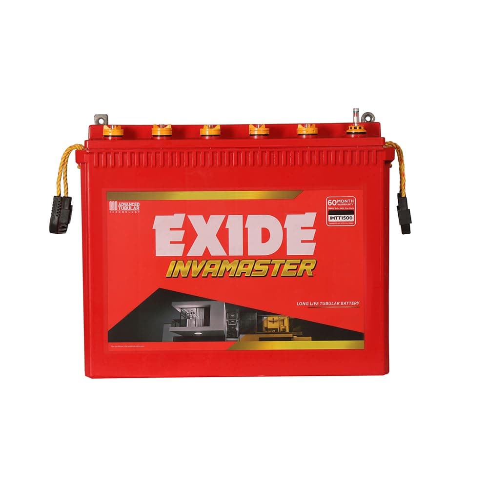 EXIDE Invamaster IMTT1500 12V 150Ah Tall Tubular Inverter Battery – Home & Office Backup with 60‑Month Warranty (36 Months Free + 24 Months Pro‑Rata)